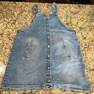 Celebrity Pink denim overall dress
